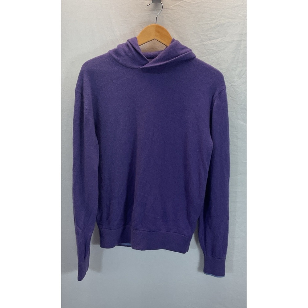 Greyson Womens‎ Purple Wool Cashmere Koko Hoodie Sweater M Golf Casual